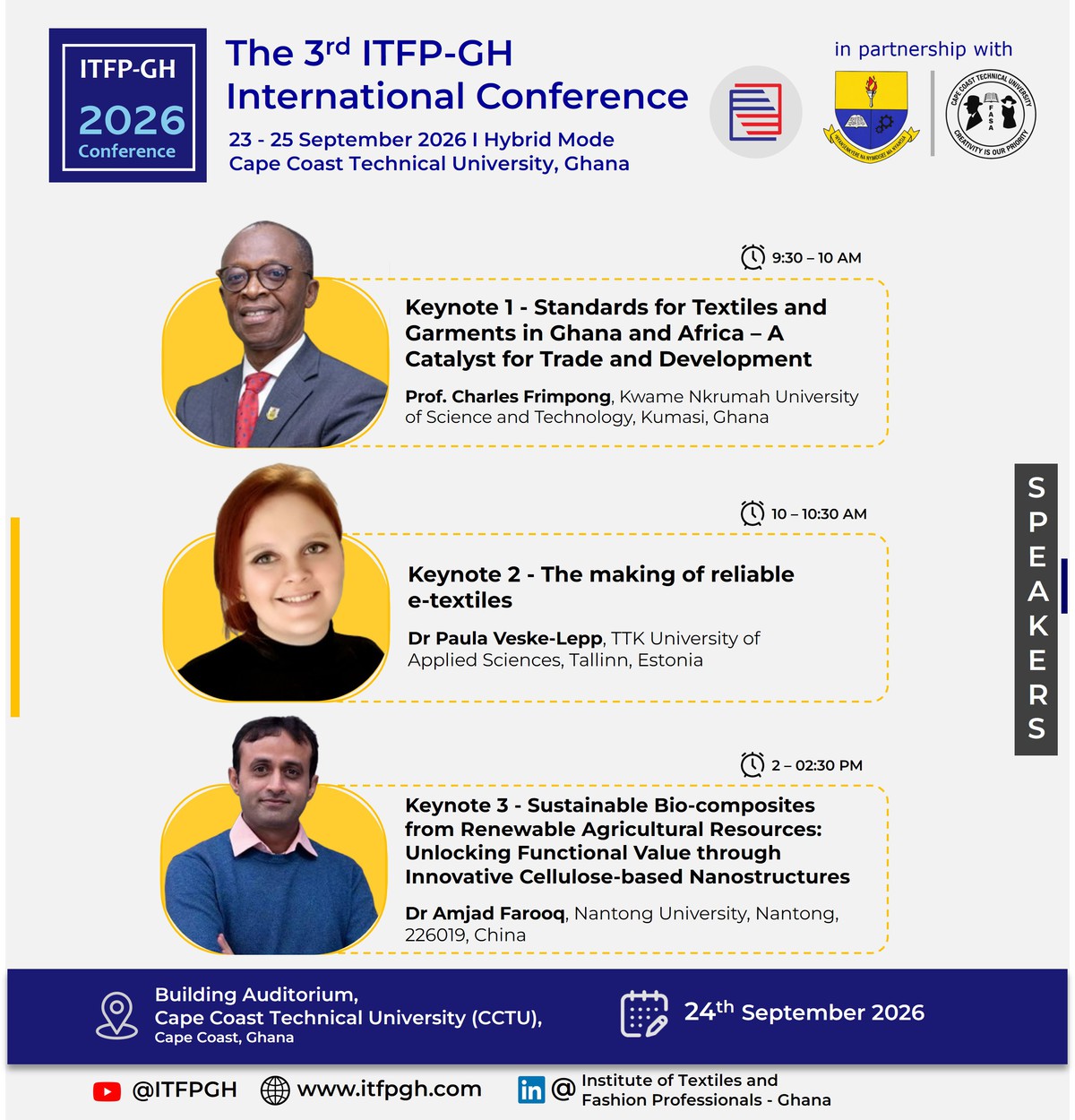 ITFP-GH Conference 2026 - Keynote Speakers
