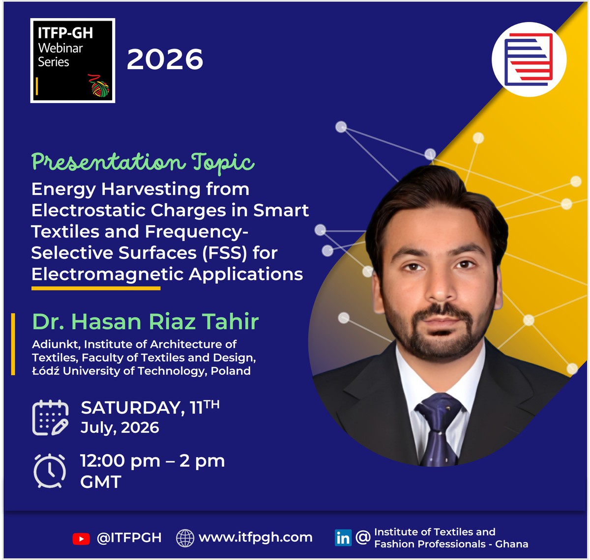 Energy Harvesting from Electrostatic Charges in Smart Textiles and Frequency-Selective Surfaces (FSS) for Electromagnetic Applications