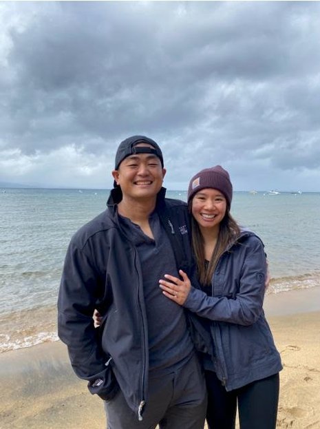 Officer Jeffrey Teng and his fiancée